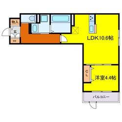 メルベーユ加島の物件間取画像